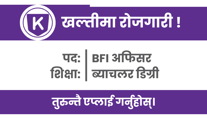 BFI Officer Jobs at Khalti in Kathmandu