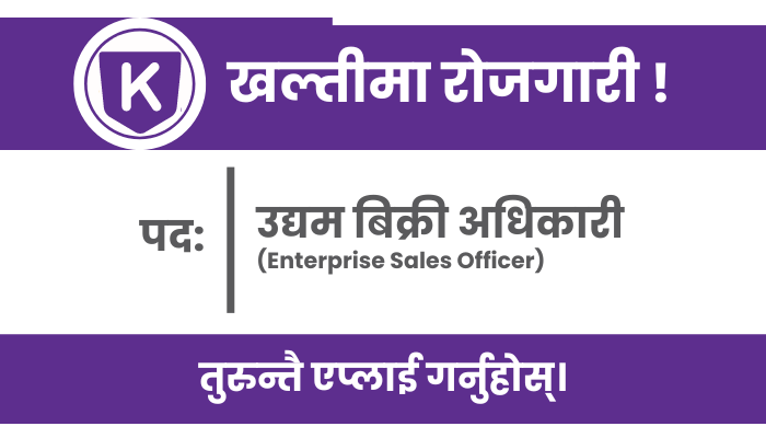 Enterprise Sales Officer Vacancy at Khalti Digital Wallet