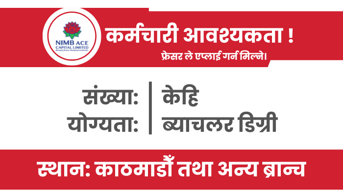 Business Promotion Vacancy at NIMB Ace Capital Limited, Kathmandu